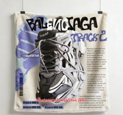 Balenciaga Track 2 Sneaker Print Flannel Throw Blanket BA331